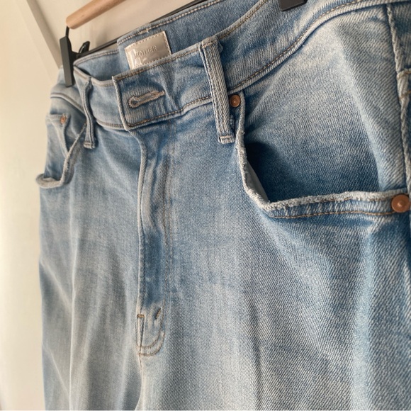 Mother The Dodger Ankle High Waist Wide Leg Ankle Length Jeans - 27 (fits big) - Picture 7 of 17